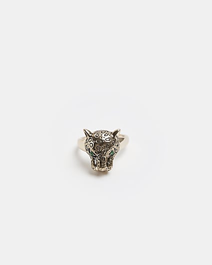 Gold leopard ring