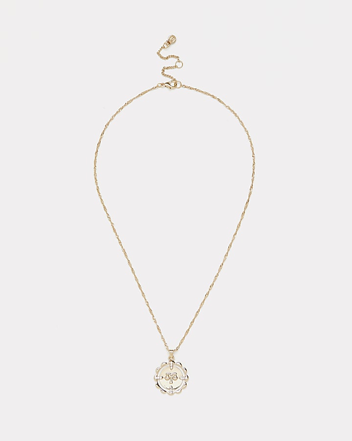 Gold Libra pendant necklace