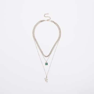 Gold Multi Chain Pendant Necklace River Island