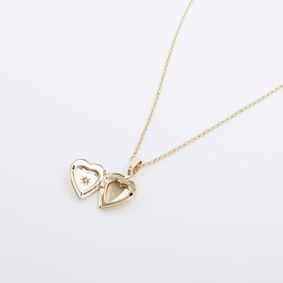 Gold November Birthstone Heart Necklace River Island