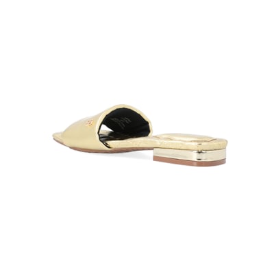 Womens best sale gold sliders