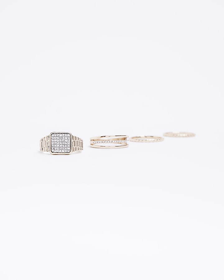 Gold Pave Ring Multipack