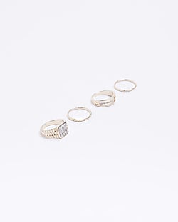 Gold Pave Ring Multipack