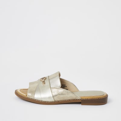 river island gold shoes sale