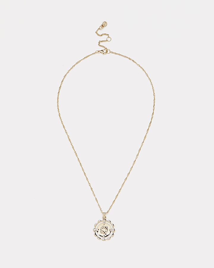 Gold Pisces pendant necklace