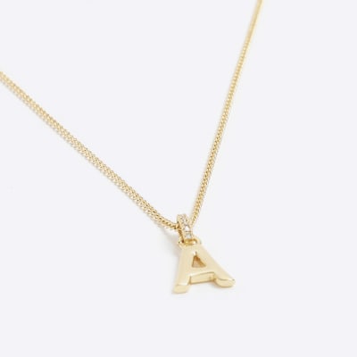River island initial necklace shop