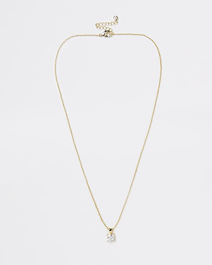 Gold plated crystal necklace