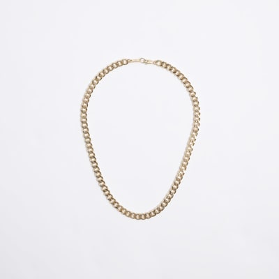 Gold Plated curb chain necklace