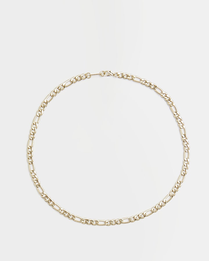 Gold plated curb chain necklace