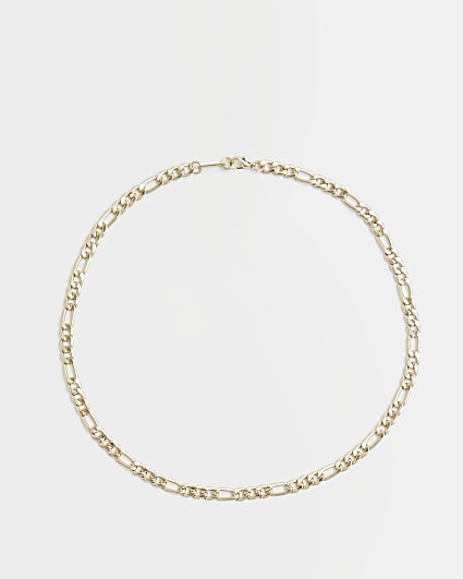 Gold plated curb chain necklace