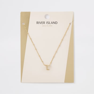 Gold plated ‘L’ initial necklace