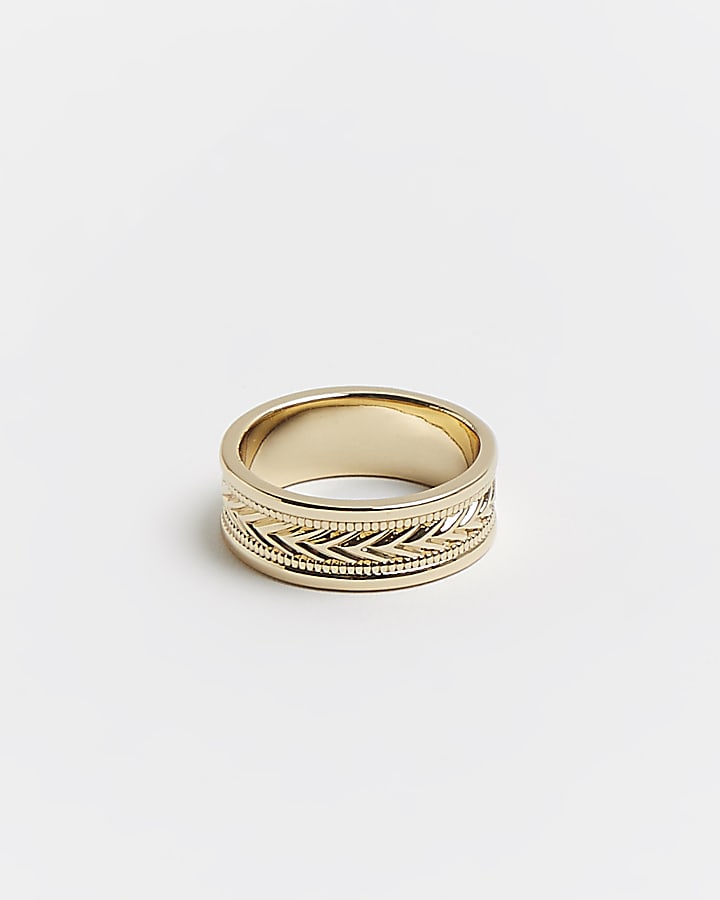 Gold plated twist detail ring