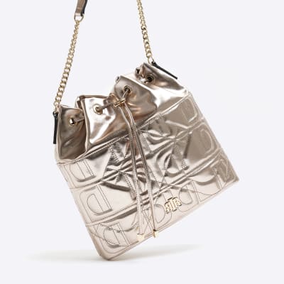 River Island Rose Gold Metallic Weekend Bag