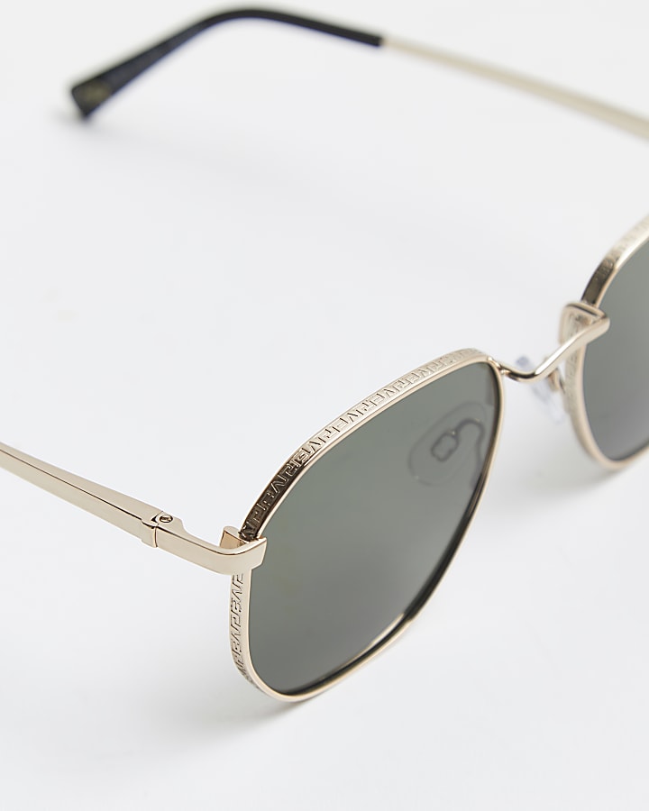 Gold River embossed round frame sunglasses