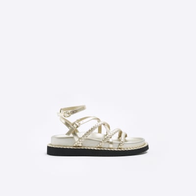 Gold best sale rope sandals