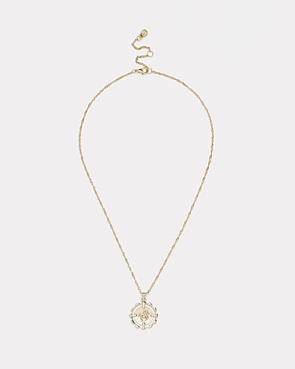 Gold Sagittarius pendant necklace