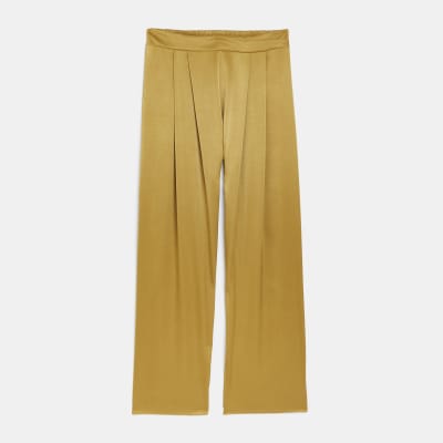 satin wide leg trousers