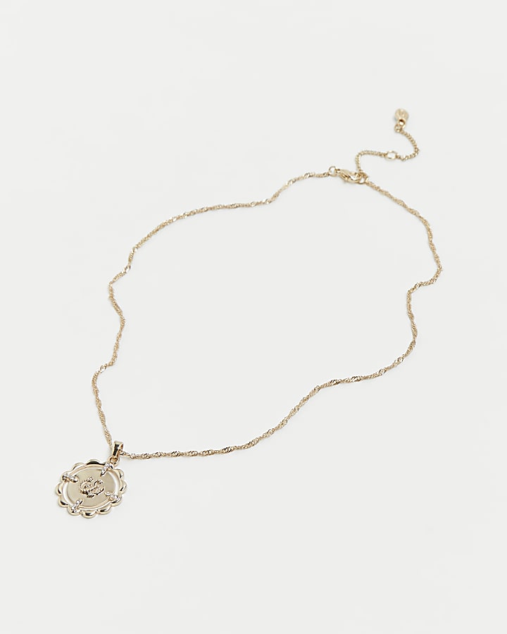 Gold Scorpio pendant necklace