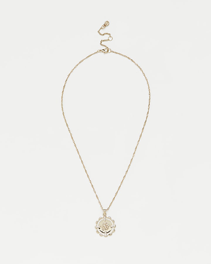 Gold Scorpio pendant necklace