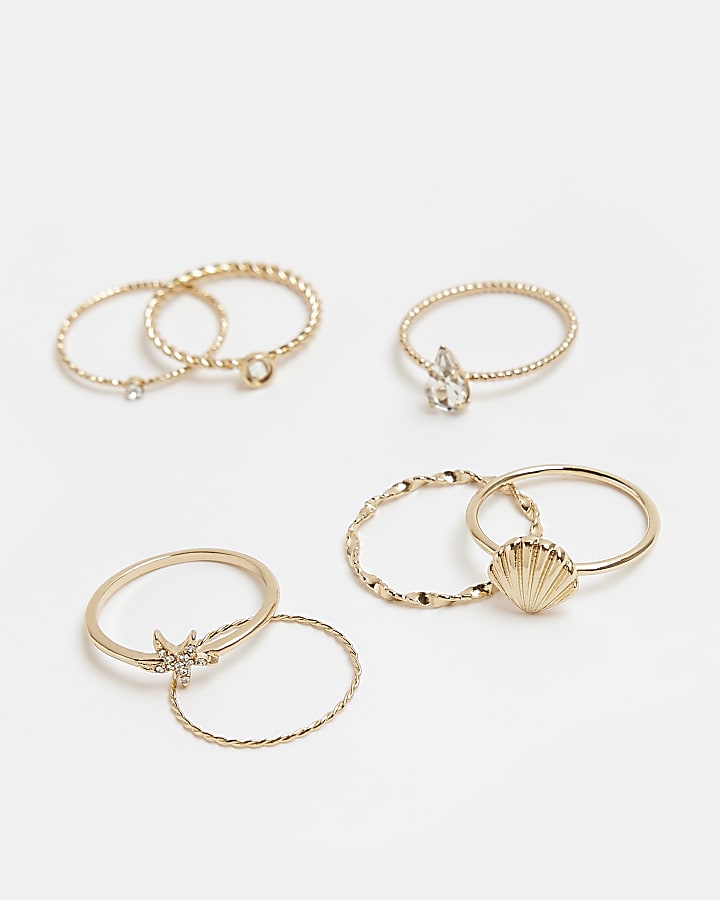 Gold shell ring multipack