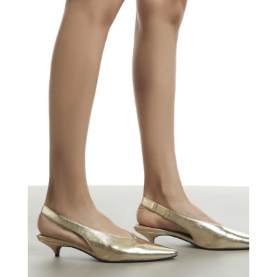Slingback Court Kitten Heels
