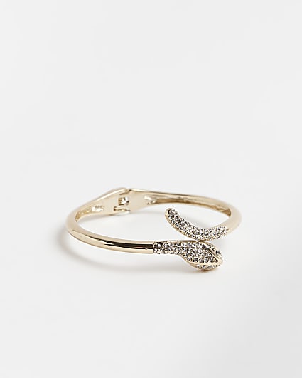 Gold snake wrap bracelet