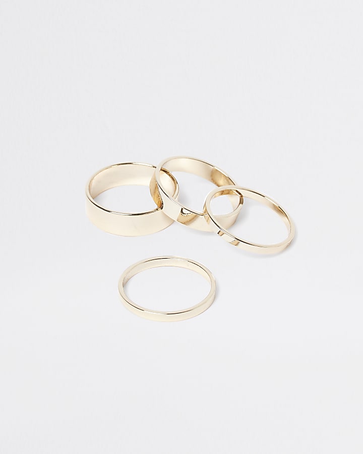 Gold stacking rings multipack