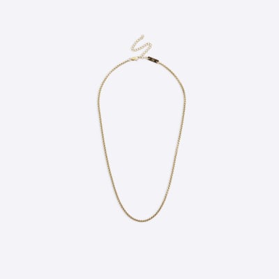 Gold stainless steel cable chain necklace