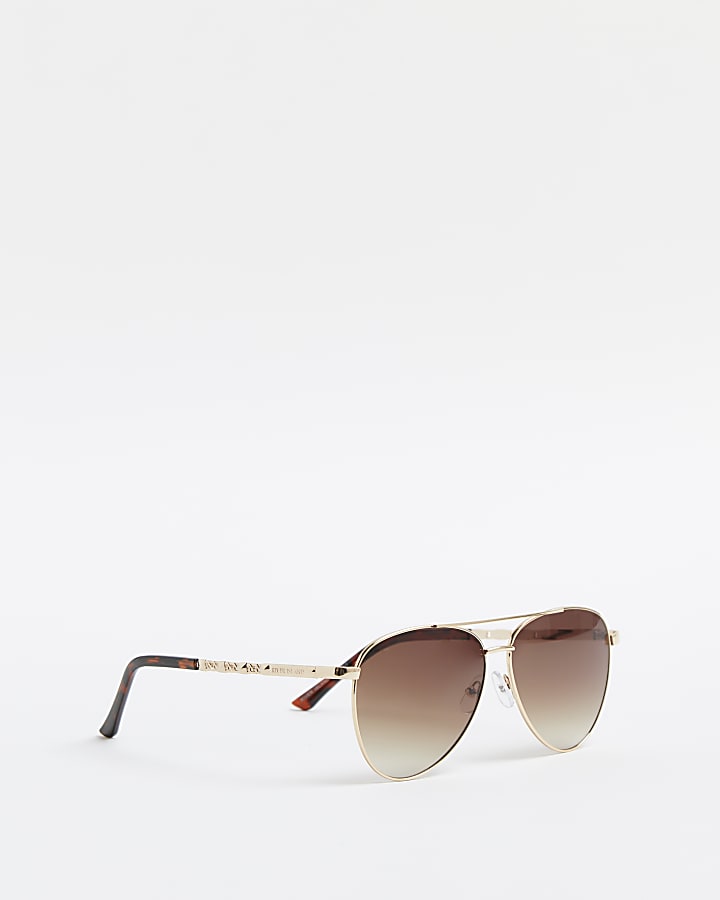 Gold studded aviator sunglasses
