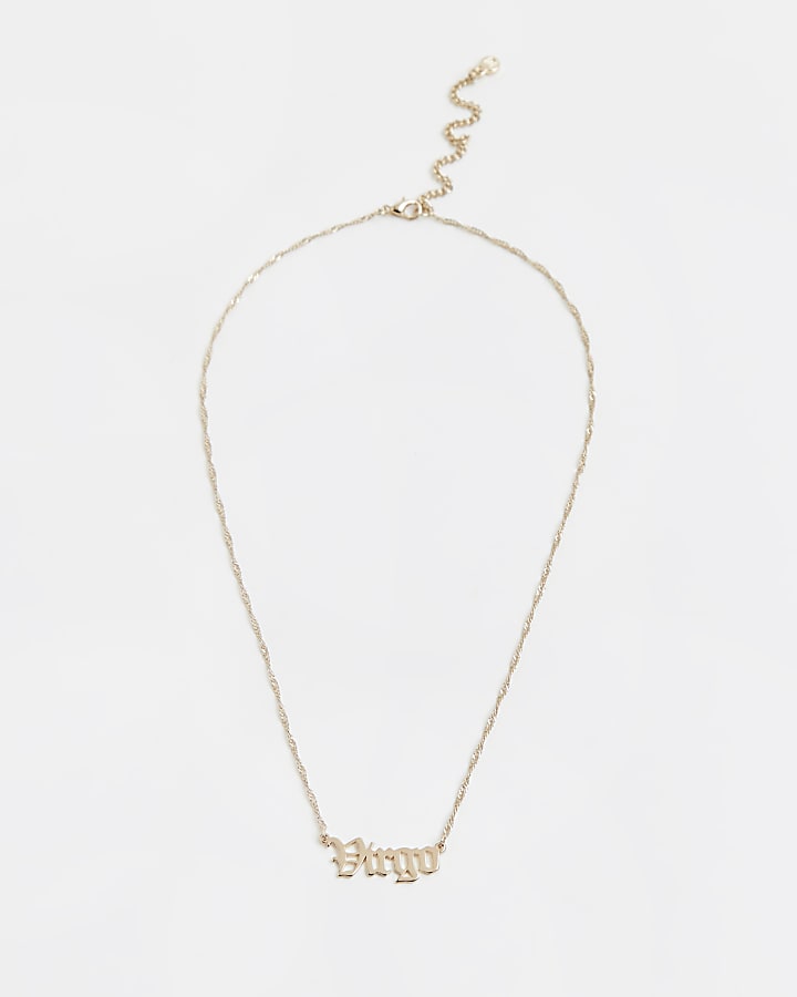 Gold 'Virgo' horoscope necklace