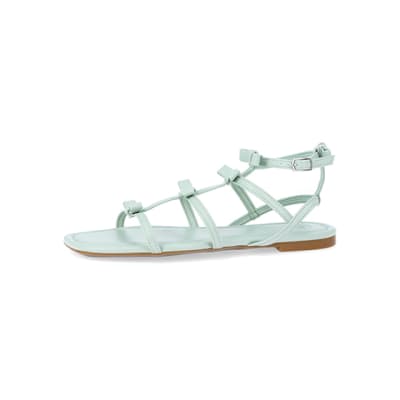 360 degree animation of product Green - Light Bow Gladiator Sandal frame-2