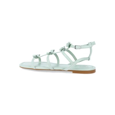 360 degree animation of product Green - Light Bow Gladiator Sandal frame-4