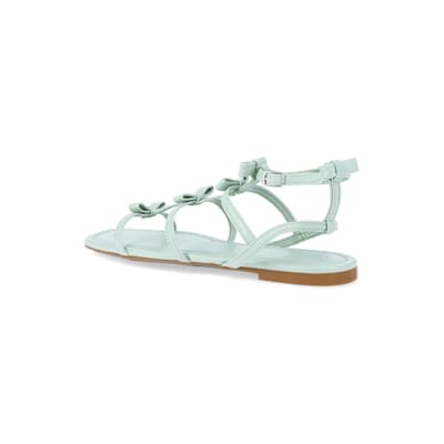 360 degree animation of product Green - Light Bow Gladiator Sandal frame-5