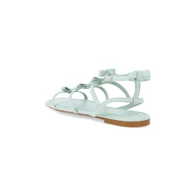 360 degree animation of product Green - Light Bow Gladiator Sandal frame-6