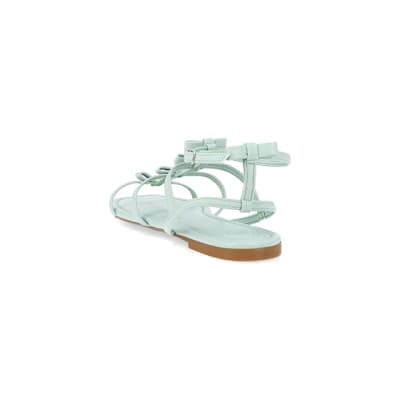 360 degree animation of product Green - Light Bow Gladiator Sandal frame-7