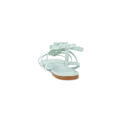 360 degree animation of product Green - Light Bow Gladiator Sandal frame-8