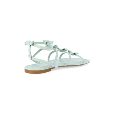360 degree animation of product Green - Light Bow Gladiator Sandal frame-12