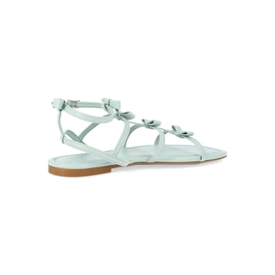 360 degree animation of product Green - Light Bow Gladiator Sandal frame-13