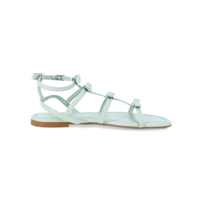 360 degree animation of product Green - Light Bow Gladiator Sandal frame-15