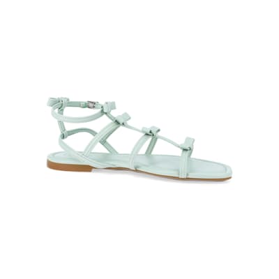 360 degree animation of product Green - Light Bow Gladiator Sandal frame-16