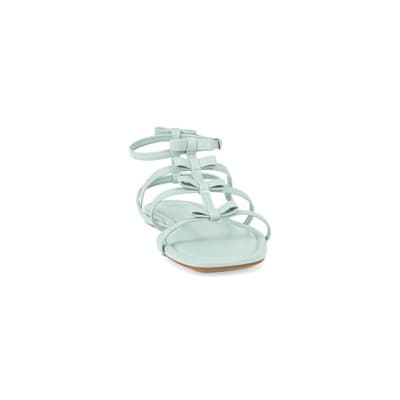 360 degree animation of product Green - Light Bow Gladiator Sandal frame-20