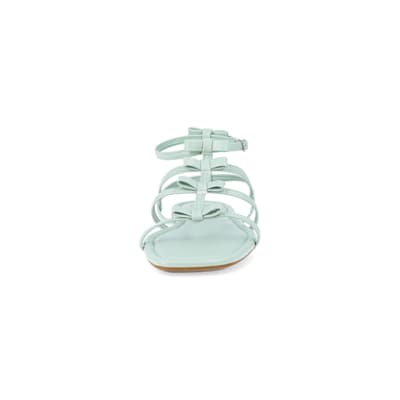 360 degree animation of product Green - Light Bow Gladiator Sandal frame-21
