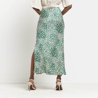 green cheetah skirt