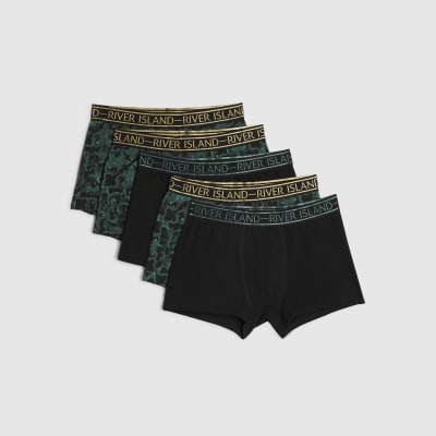 Green Baroque Print Pack Of 5 Trunks