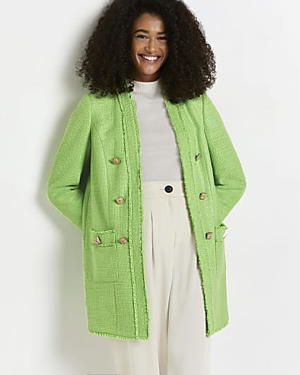 Green boucle jacket