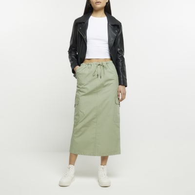 Green midi clearance skirt river island