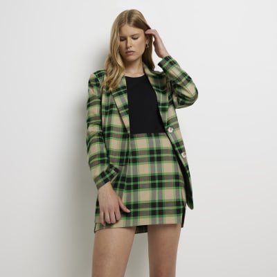 river island tartan blazer
