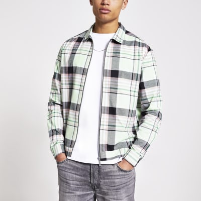 mens thick checked shirts