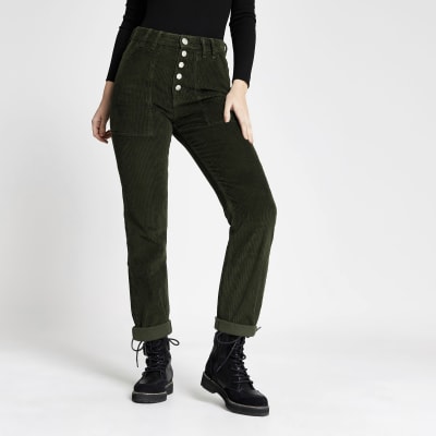 river island green jeans