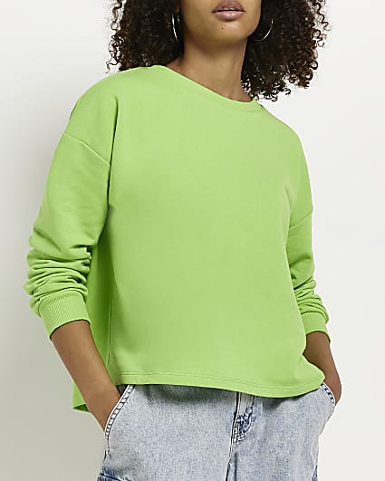 Green crew neck sweatshirt